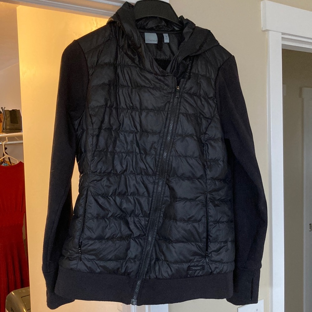 Athleta black responsible down jacket size medium